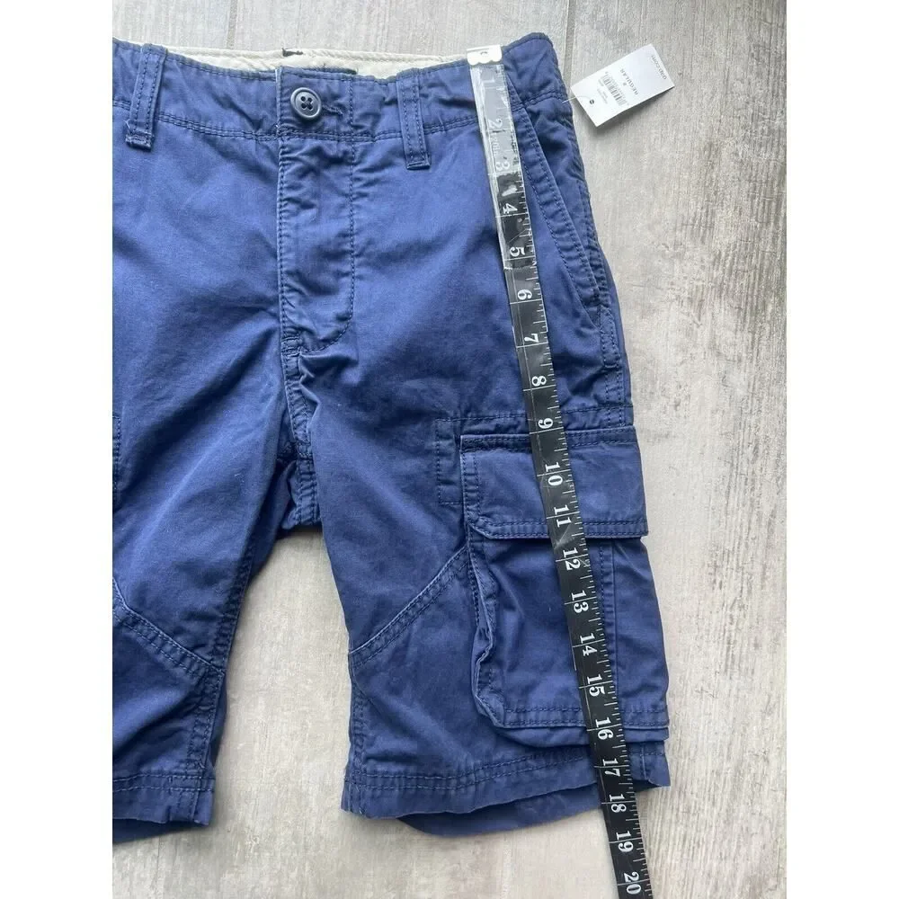 GAP Kids Boys Ranger Cargo Chino Shorts NEW Casual Cotton NAVY 8 Regular